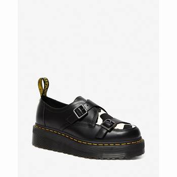 Dr Martens Sidney Hair On Creeper - Cierne Topánky na Platforme Damske, D382SK